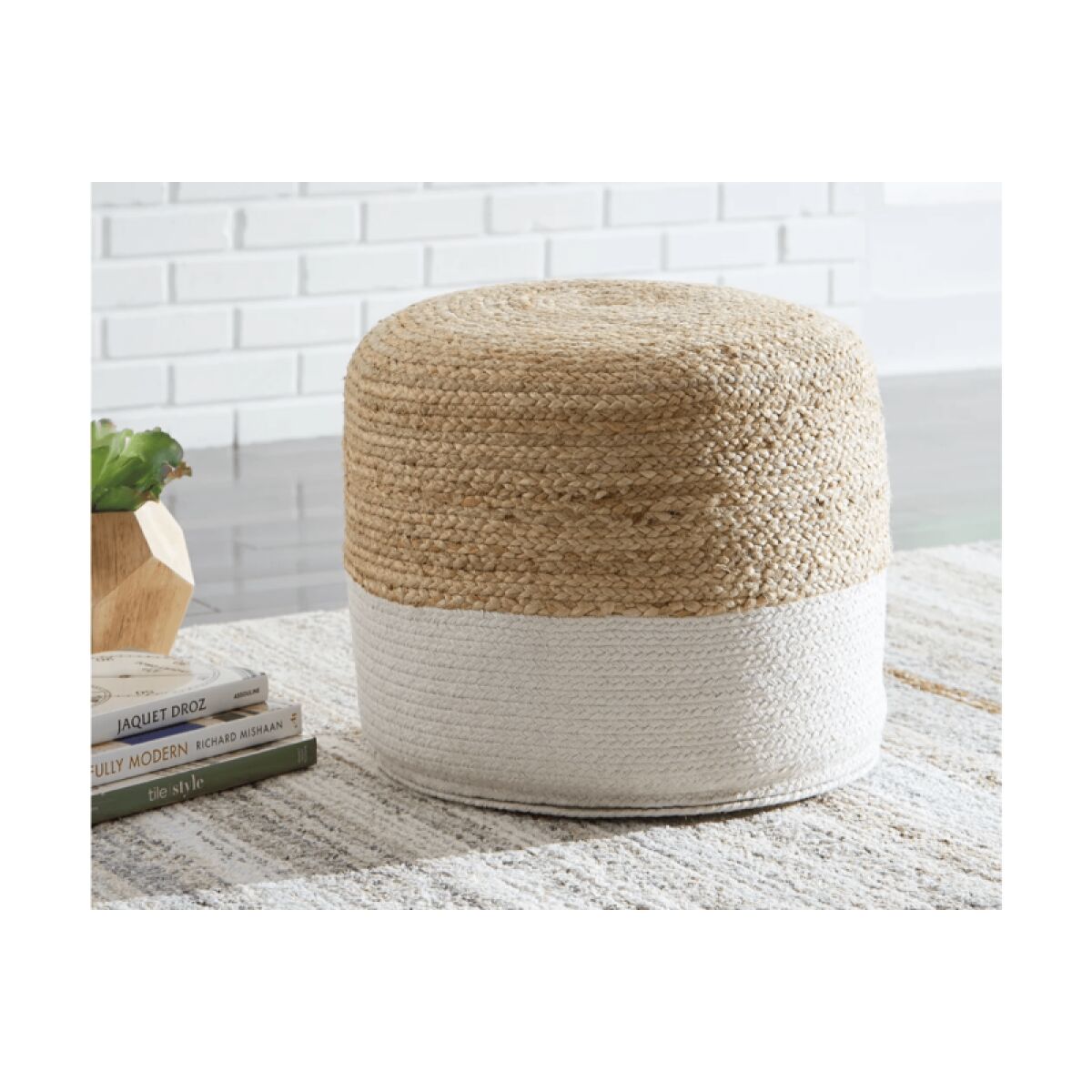 Sweed Valley White Pouf Ottomans & Poufs ashley furniture 43